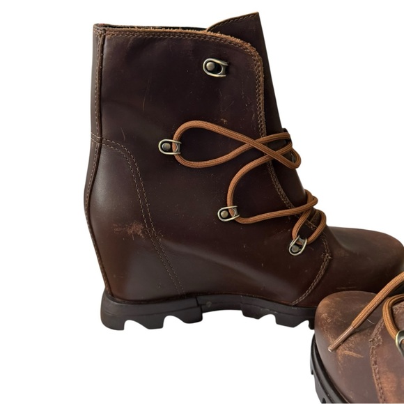 Sorel Joan of Arctic Waterproof Wedge III Booties Leather 8.5 - Picture 5 of 8